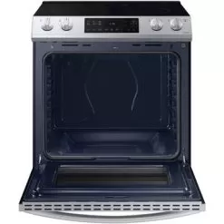 Samsung - 6.3 Cu. Ft. Front Control Slide-In Electric Range With Wi-Fi, Fingerprint Resistant - Stainless Steel -Appliance Shop 21e51878 4637 5b52 945d 8be4be618a33