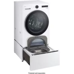 LG - 5.0 Cu. Ft. High-Efficiency Smart Front Load Washer With Steam And TurboWash 360 - White -Appliance Shop 2262cba1 bc27 573b a23a 43e11b12ca17