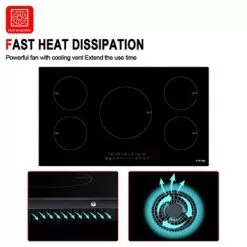 Gasland Chef 36" Built-in Electric Induction Cooktop With 5 Burners , Vitro Ceramic Glass, Sensor Touch Control, 240V - Black -Appliance Shop 2315e2b8 2fdb 423f afdb ff047dadc8b3