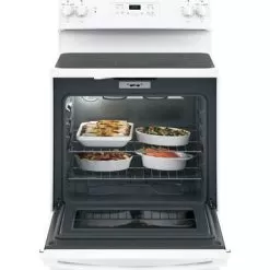 GE - 5.3 Cu. Ft. Self-Cleaning Freestanding Electric Range - White -Appliance Shop 231e1cb44257454d151178fcfc724c60