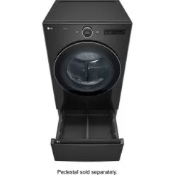 LG - 7.4 Cu. Ft. Stackable Smart Electric Dryer With TurboSteam - Black Steel -Appliance Shop 232f01de 0532 586c b302 8844e7e061d8