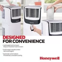 Honeywell - 400 Sq. Ft Portable Air Conditioner - White/Black -Appliance Shop 23d43f6c e6e8 5ea6 94b8 7e03c00aaab8