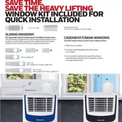 Honeywell - 400 Sq. Ft Portable Air Conditioner - White/Black -Appliance Shop 244c0a53 578a 5138 a08f a666e879eab1