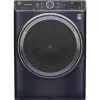 GE - 5.0 Cu Ft High-Efficiency Stackable Smart Front Load Washer W/UltraFresh Vent, Microban Antimicrobial & 1-Step Wash+Dry - Sapphire Blue