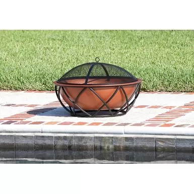 Fire Sense - Barzelonia Round Fire Pit - Copper Look 4 Fire Sense - Barzelonia Round Fire Pit - Copper Look - Image 2
