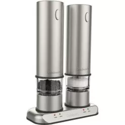 Cuisinart - Rechargeable Salt & Pepper Mills - Silver -Appliance Shop 25e08e23 078c 55e2 9326 07ed6c605a11