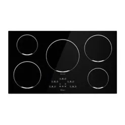 36-in Induction Cooktop With 5 Elements Including 3,700-Watt Element - Black