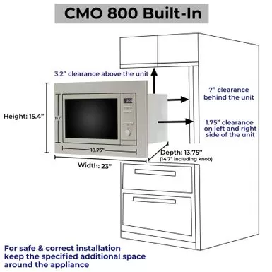 Equator Compact Combo Microwave + Oven 0.8 Cu.ft. Free Standing Or Built-in Stainless - Stainless Steel 13 Equator Compact Combo Microwave + Oven 0.8 Cu.ft. Free Standing Or Built-in Stainless - Stainless Steel - Image 11