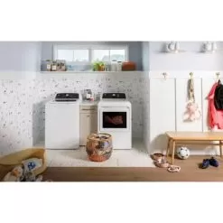 GE - 7.4 Cu. Ft. Front Load Electric Dryer With Sensor Dry - White On White -Appliance Shop 25f90ac5 01f5 5ece 9e1b 0740374234e6