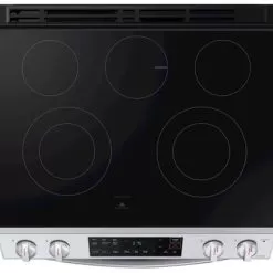 Samsung - 6.3 Cu. Ft. Front Control Slide-In Electric Range With Wi-Fi, Fingerprint Resistant - Stainless Steel -Appliance Shop 2651f3cd a2b5 572f b915 02a7ba5d8dfc