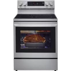 LG - 6.3 Cu. Ft. Smart Freestanding Electric Convection Range With EasyClean And InstaView - Stainless Steel