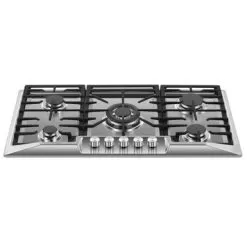 Empava 36" Recessed Gas Stove Cooktop With 5 Italy SABAF Sealed Burner NG/LPG Convertible In Stainless Steel - Silver -Appliance Shop 28a410f9 2b49 4da5 b781 d68a92c9e22f