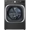 LG - 9.0 Cu. Ft. Stackable Smart Electric Dryer With Steam And Built-In Intelligence - Black Steel