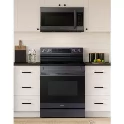Samsung 6.3-Cu. Ft. Smart Freestanding Electric Range With No-Preheat Air Fry And Convection, Brushed Black -Appliance Shop 28feecea e6d5 4358 8034 2e05879dc9c5