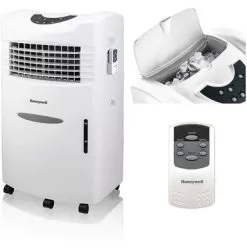 Honeywell - 470 CFM Indoor Evaporative Air Cooler (Swamp Cooler) With Remote Control - White -Appliance Shop 292f18a4 5d72 5891 a84f 7b65a732a74f
