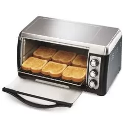 Hamilton Beach Black 6-slice Toaster Oven W/ Broiler - Black/Silver -Appliance Shop 29e19821 c577 48e7 aac4 eccc17b3f918