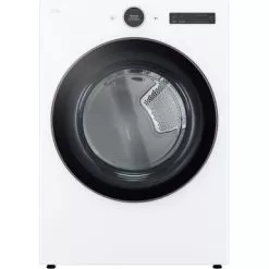 LG - 7.4 Cu. Ft. Smart Electric Dryer With Steam And Sensor Dry - White