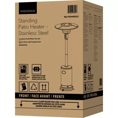 Insignia™ - Standing Patio Heater - Stainless Steel 6 Insignia™ - Standing Patio Heater - Stainless Steel - Image 4