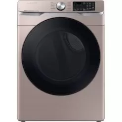 Samsung - 7.5 Cu. Ft. Stackable Smart Electric Dryer With Steam Sanitize+ - Champagne