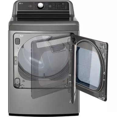 LG - 7.3 Cu. Ft. Smart Electric Dryer With EasyLoad Door - Graphite Steel 6 LG - 7.3 Cu. Ft. Smart Electric Dryer With EasyLoad Door - Graphite Steel - Image 4
