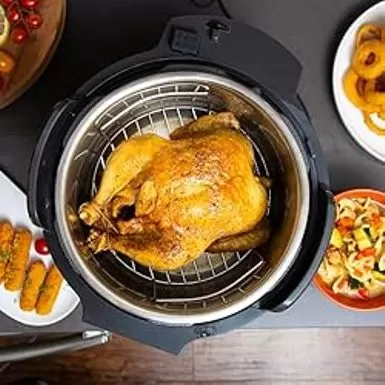 NuWave Duet Air Fryer, Electric Pressure Cooker & Grill Combo, 540 IN 1 Multicooker With 3 Removable Lids That Slow Cook, Sears, Sauts, 18/10 SS Pot, Sure-Lock Safety Tech & 10 Deluxe Accessories 8 NuWave Duet Air Fryer, Electric Pressure Cooker & Grill Combo, 540 IN 1 Multicooker With 3 Removable Lids That Slow Cook, Sears, Sauts, 18/10 SS Pot, Sure-Lock Safety Tech & 10 Deluxe Accessories - Image 6