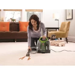 BISSELL - Little Green ProHeat Corded Handheld Deep Cleaner - Titanium With Chacha Lime Accents -Appliance Shop 2f33c772 b34c 416d 99a2 70b802427e4c