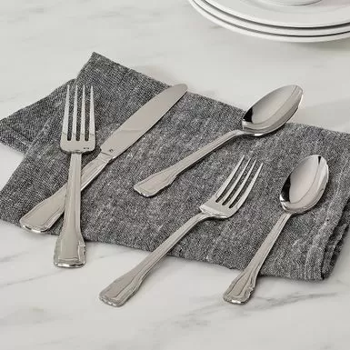 Cuisinart - Elite Valloire Collection 20-Piece Flatware Set - Silver 6 Cuisinart - Elite Valloire Collection 20-Piece Flatware Set - Silver - Image 4