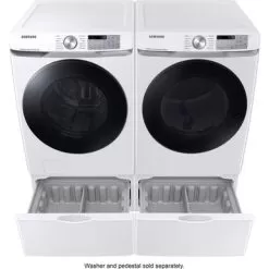 Samsung - 7.5 Cu. Ft. Stackable Smart Electric Dryer With Steam Sanitize+ - White -Appliance Shop 3191bbae 60fb 5680 9909 25b29339520b