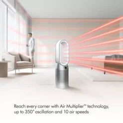 Dyson - Purifier Hot+Cool - HP07 - Smart Tower Air Purifier, Heater And Fan - White/Silver -Appliance Shop 31a2fe95 c1ab 456a b815 3005837d6934