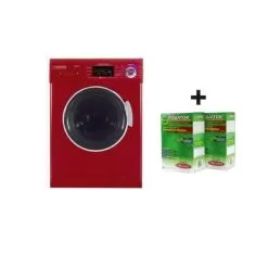 Equator Ver 2 Pro 24" Combo Compact Washer Dryer Vented/Ventless+2 Boxes Detergent - Red