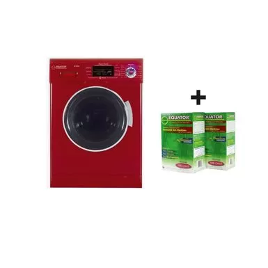 Equator Ver 2 Pro 24" Combo Compact Washer Dryer Vented/Ventless+2 Boxes Detergent - Red 3 Equator Ver 2 Pro 24" Combo Compact Washer Dryer Vented/Ventless+2 Boxes Detergent - Red