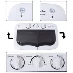 Compact Twin Tub Semi-automatic Washing Machine - Grey -Appliance Shop 333f3cee 22a7 485c 87ca 728df0f2d866