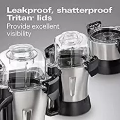 Hamilton Beach Professional 4-in-1 Juicer Mixer Grinder, Commercial-Grade 1400 Watt Motor, 120V, 3 Leakproof Jars, For Wet And Dry Spices, Chutneys And Curries, Engineered In India & USA (58770) -Appliance Shop 33983eac 0b7e 43c9 a086 c035be28bbb5