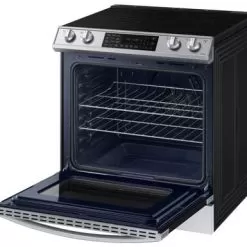 Samsung - 6.3 Cu. Ft. Front Control Slide-In Electric Convection Range With Air Fry & Wi-Fi, Fingerprint Resistant - Stainless Steel -Appliance Shop 3458c38a cd87 5049 914f 1c70b3429ae2