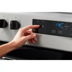 Whirlpool - 5.3 Cu. Ft. Freestanding Electric Range With Keep Warm Setting - Stainless Steel -Appliance Shop 349031d0 aa12 5c0b 8070 0a163f233b61