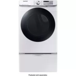 Samsung - 7.5 Cu. Ft. Stackable Smart Electric Dryer With Steam Sanitize+ - White -Appliance Shop 34c768a0 8ad5 5cb5 adbe 4479d7279856