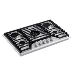 Pro-style 30 In. Built-in Gas Cooktop With 5 Sealed Burners - LPG Convertible In Stainless Steel - Silver -Appliance Shop 352fe150 45ea 4155 a828 1ebdb596ac2b