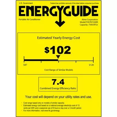 10,000 BTU POrtable Air Conditioner (7,000btu), R32 9 10,000 BTU POrtable Air Conditioner (7,000btu), R32 - Image 7