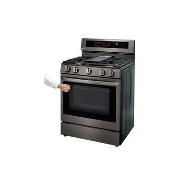 LG LRGL5825D 5.8 Cu Ft. Smart Wi-Fi Enabled True Convection InstaView Gas Range With Air Fry - Black Stainless Steel - Black Stainless Steel 7 LG LRGL5825D 5.8 Cu Ft. Smart Wi-Fi Enabled True Convection InstaView Gas Range With Air Fry - Black Stainless Steel - Black Stainless Steel - Image 5