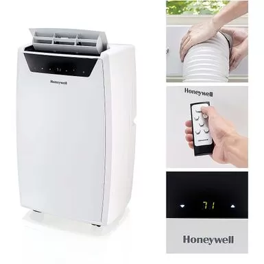 Honeywell - Classic 700 Sq. Ft. Portable Air Conditioner With Dehumidifier - White 3 Honeywell - Classic 700 Sq. Ft. Portable Air Conditioner With Dehumidifier - White