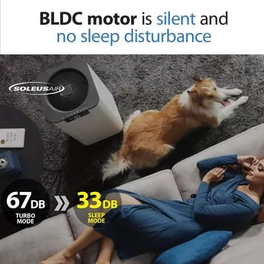 Soleus Air HEPA Whole Home Air Purifier With 6 Stage Filter And Laser Air Quality Indication - White 12 Soleus Air HEPA Whole Home Air Purifier With 6 Stage Filter And Laser Air Quality Indication - White - Image 10