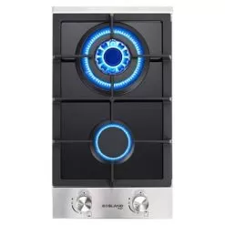 Gasland Chef 12'' Built In Gas Stove Top 2 Sealed Burners NG/LPG Natural Gas Cooktop ,ETL Certified, Black - Black