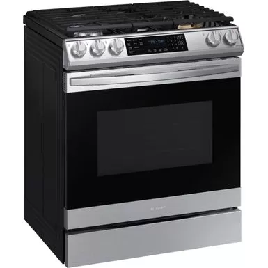 Samsung - 6.0 Cu. Ft. Front Control Slide-In Gas Convection Range With Air Fry & Wi-Fi, Fingerprint Resistant - Stainless Steel 4 Samsung - 6.0 Cu. Ft. Front Control Slide-In Gas Convection Range With Air Fry & Wi-Fi, Fingerprint Resistant - Stainless Steel - Image 2