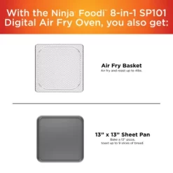 Ninja - Foodi 8-in-1 Digital Air Fry Oven, Toaster, Flip-Away Storage, Dehydrate, Keep Warm - Stainless Steel/Black 37 Ninja - Foodi 8-in-1 Digital Air Fry Oven, Toaster, Flip-Away Storage, Dehydrate, Keep Warm - Stainless Steel/Black -Appliance Shop 3c573778 0f67 4840 af1e 6be0a02bced7