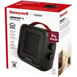 Honeywell - UberHeat 5 Ceramic Heater Black - Black -Appliance Shop 3d2095ad 1251 5851 bcea e50a2e1ddae1