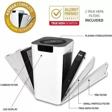 Soleus Air HEPA Whole Home Air Purifier With 6 Stage Filter And Laser Air Quality Indication - White 11 Soleus Air HEPA Whole Home Air Purifier With 6 Stage Filter And Laser Air Quality Indication - White - Image 9