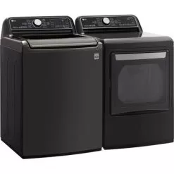 LG - 7.3 Cu. Ft. Smart Gas Dryer With Steam And Sensor Dry - Black Steel -Appliance Shop 3dd5d376 cae2 57ff 8387 24b553d00d5d