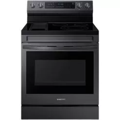 Samsung 6.3-Cu. Ft. Smart Freestanding Electric Range With No-Preheat Air Fry, Convection+ And Griddle, Brushed Black