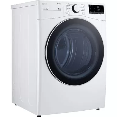 LG 7.4-Cu. Ft. Front Load Electric Dryer With Built-In Intelligence, White 3 LG 7.4-Cu. Ft. Front Load Electric Dryer With Built-In Intelligence, White