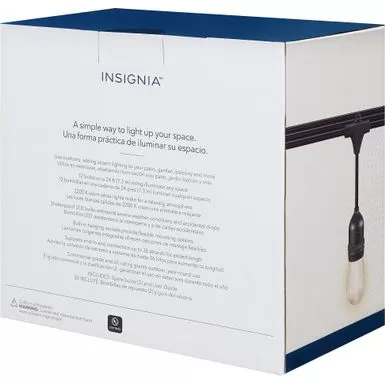 Insignia™ - 24 Ft. Outdoor String Lights - White 6 Insignia™ - 24 Ft. Outdoor String Lights - White - Image 4